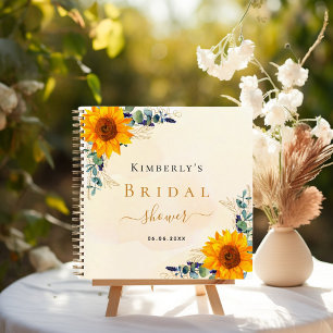 Gästebuch Sonnenblumen Eukalyptus-Brautparty Notizbuch
