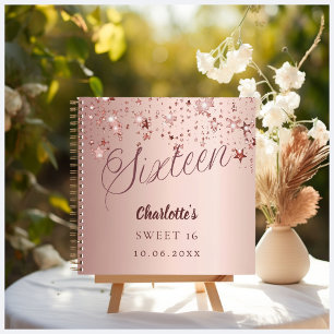 Gästebuch Sweet 16 Rose Goldstars Notizbuch