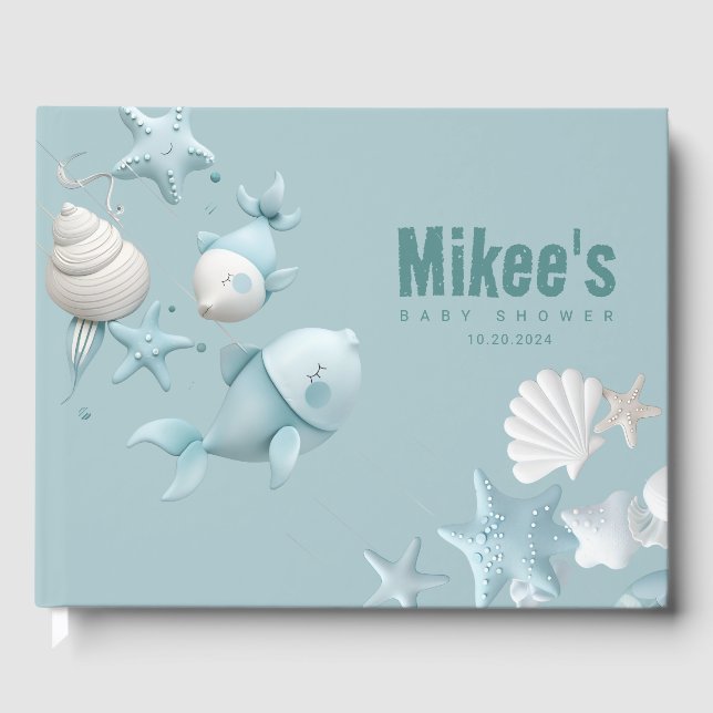 Gästebuch unter dem Sea Baby Shower (Vorderseite)