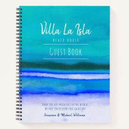 Gästebuch Urlaub Rental Beach House Ocean Blue Notizbuch