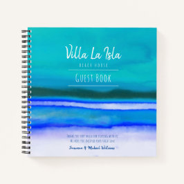 Gästebuch Urlaub Rental Beach House Ocean Blue Notizbuch
