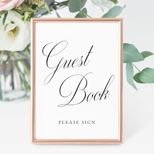 Gästebuch Vintage-Eleganz Schrift Hochzeit