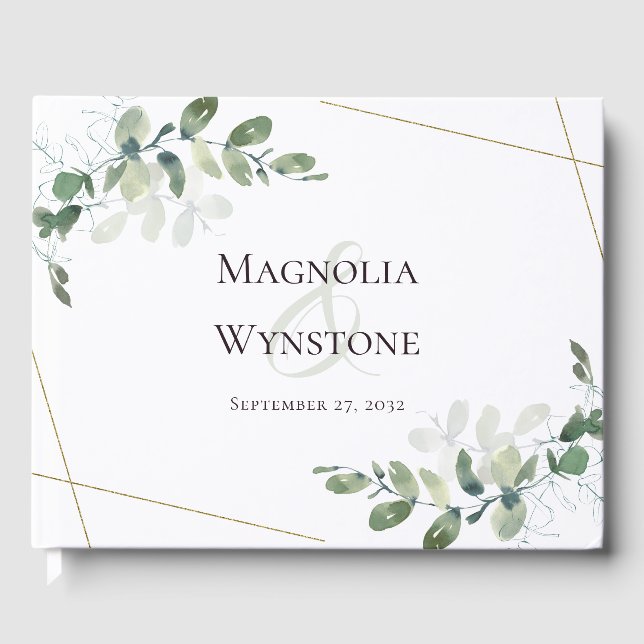 Gästebuch Wedding Eukalyptus Greenerity (Vorderseite)