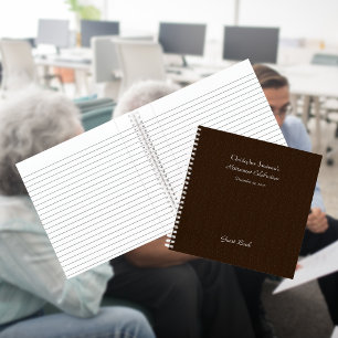 Gästebuch zur Ruhestandsfeier, Faux texturiertes J Notizbuch