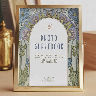 Gästebuch zur Unterschrift Vintage Art Nouveau von