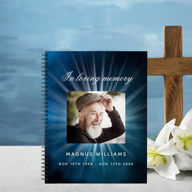 Gästebuchdenkmal Beerdigung Blau Himmel Foto Notizbuch (Von Creator hochgeladen)