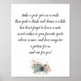 Gästebuchplakat für Hochzeiten Foto Poster