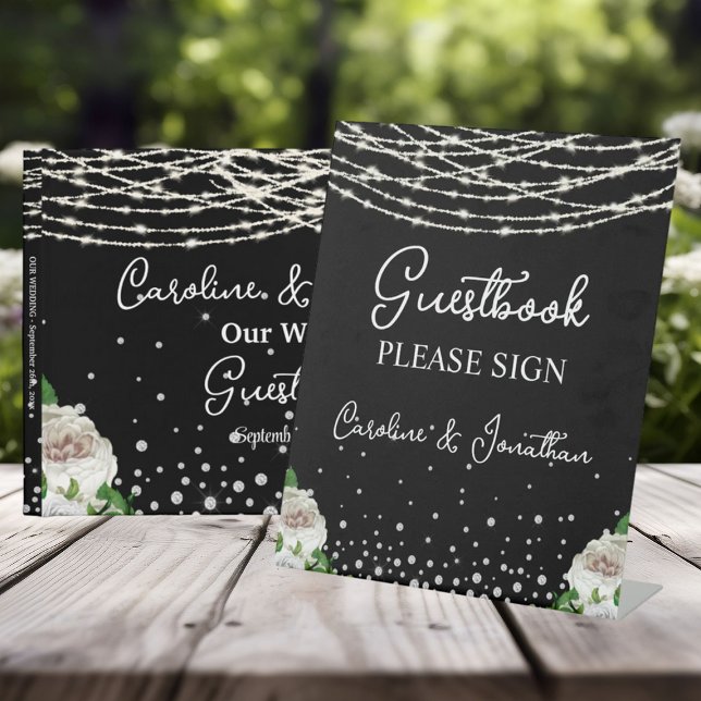 Gästebuchsignierung schwarze Signierungszeichen Li Sockelschild (Von Creator hochgeladen)