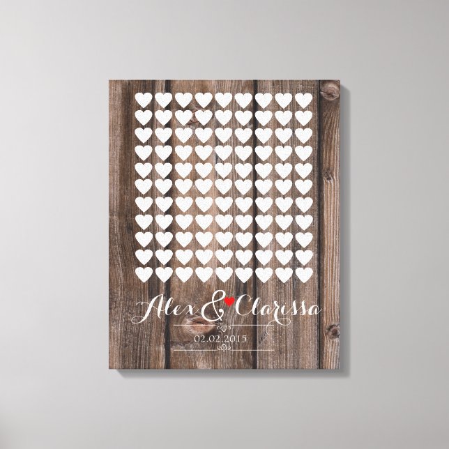 Gästebuchunterschrift Leinwanddruck (Vorderseite)