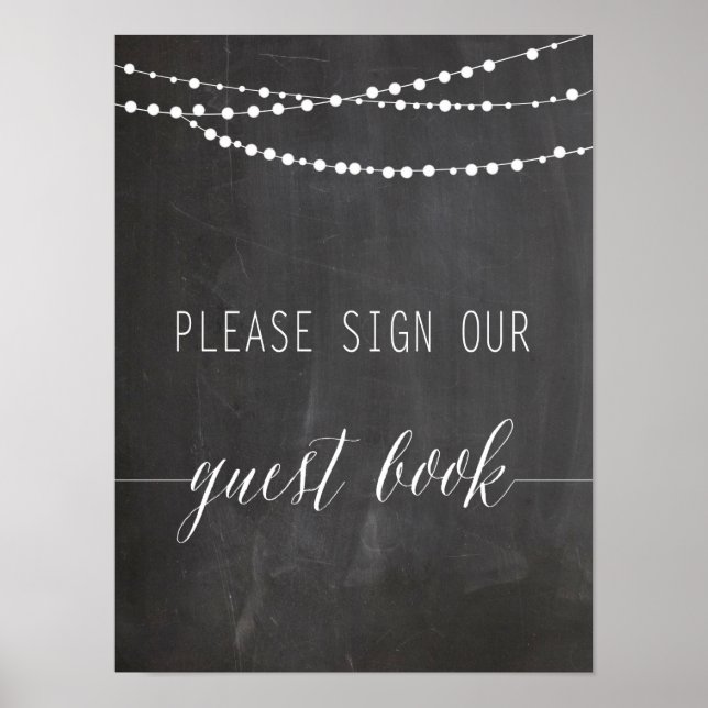 Gästebuchzeichen | Kalligrafie Poster (Vorne)