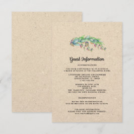 Gästekarten für Hochzeiten | Kraft Botanical Begleitkarte