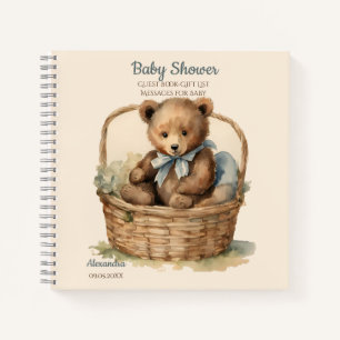 Gästeliste Baby Bear Boy Baby Dusche Notizbuch