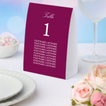 Gästename Maulbeeren-Wein-Papier-Tisch-Tent