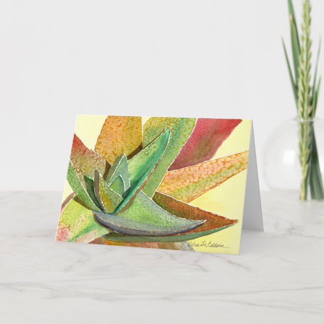 Gasteria Grußkarte von Debra Lee Baldwin Karte (Vorderseite)