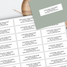 Gästeschriften für 30 Einladungsumschläge Aufkleber