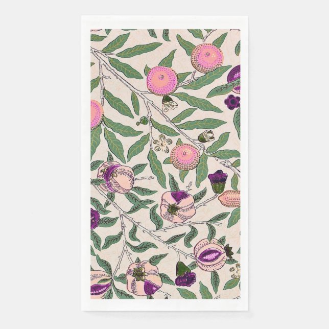 GÄSTESTADT: WILLIAM MORRIS : POMEGRANATES NAPKIN SERVIETTE (Vorderseite)