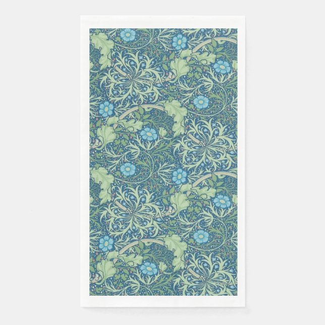 GÄSTESTADT : WILLIAM MORRIS : SEEWEED SERVIETTE (Vorderseite)