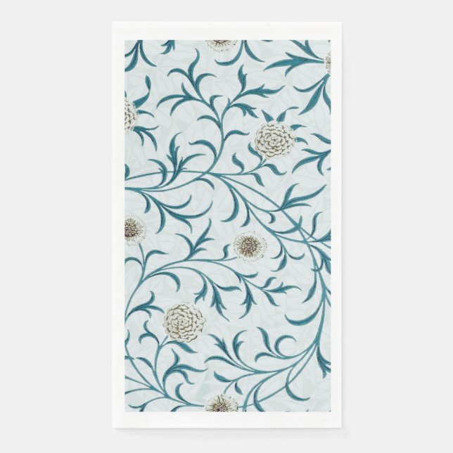 GÄSTETOWEL : WILLIAM MORRIS : FLORALES DESIGN SERVIETTE (Vorderseite)