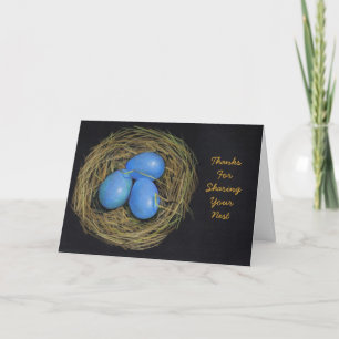 GASTFREUNDLICHKEIT: EIER DER VÖLKER, NEST: KUNST DANKESKARTE