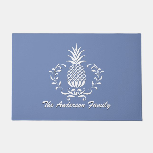 Gastfreundschafts-Ananas Ihr Text u. Farbe Fußmatte (Vorderseite)