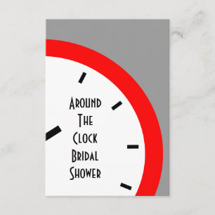 Gastgeber rund um den Duschbereich der Uhr Einladung