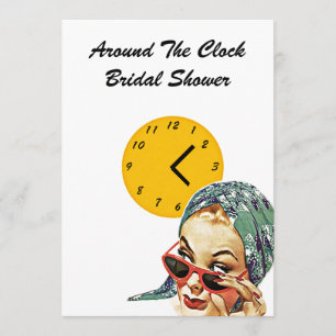 Gastgeber rund um den Duschbereich der Uhr Einladung