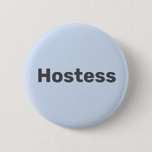 Gastgeberin Minimalistische Bridal Shower Party Ho Button