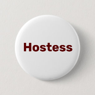 Gastgeberin Minimalistische Junggesellinnen-Abschi Button