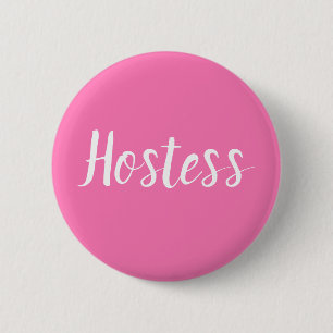 Gastgeberin Rosa Brautparty-Geschenke Hochzeits-Bu Button