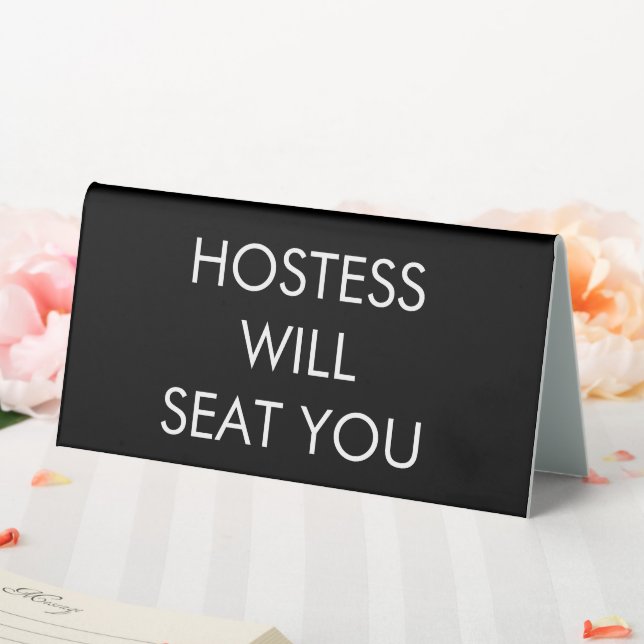 Gastgeberin wird Sie platzieren Tischaufsteller (In Situ (Hochzeit))