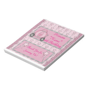 Gastgeschenk 40 Prinzessin-Birthday Candy Bar Notizblock