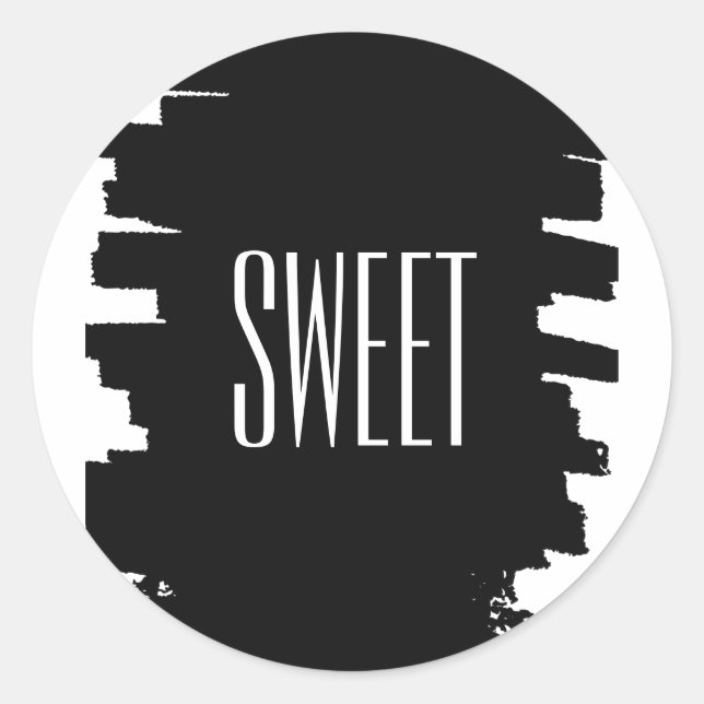 Gastgeschenk Aufkleber SWEET (Vorderseite)