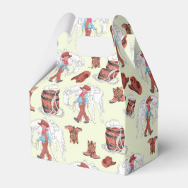 Gastgeschenk Box Cowboy und Pferd Geschenkschachtel