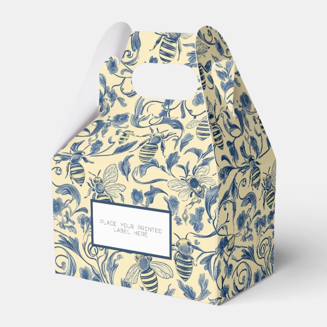 Gastgeschenk Box Gelb und Blauer Honig Geschenkschachtel (Vorderseite)