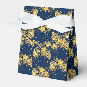 Gastgeschenk Box-Gold Stars Gefälligkeitsbox Geschenkschachtel