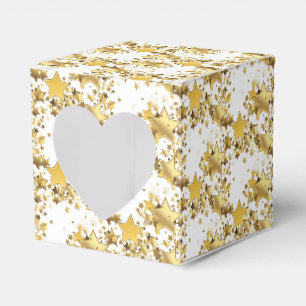 Gastgeschenk Box-Gold Stars Gefälligkeitsbox Geschenkschachtel
