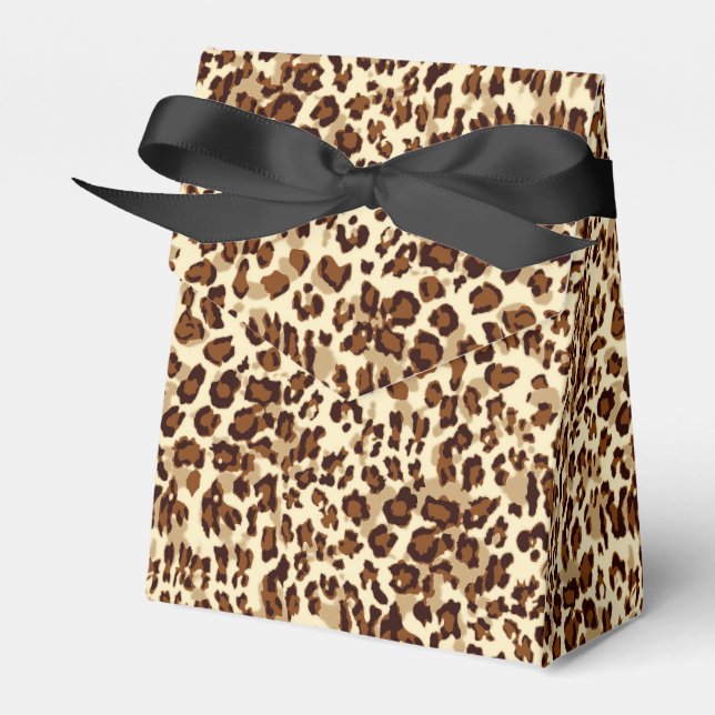 Gastgeschenk Box Leopard Print Geschenkschachtel (Vorderseite)