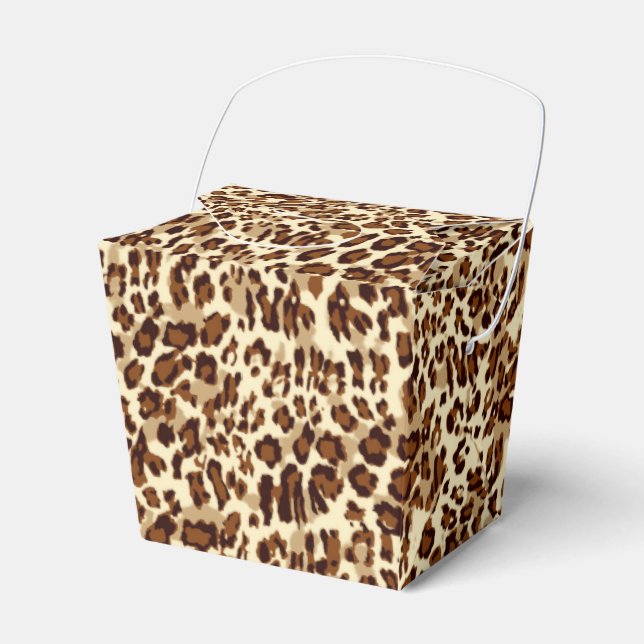 Gastgeschenk Box Leopard Print Geschenkschachtel (Vorderseite)