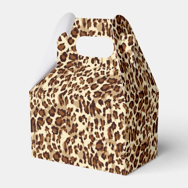 Gastgeschenk Box Leopard Print Geschenkschachtel (Vorderseite)
