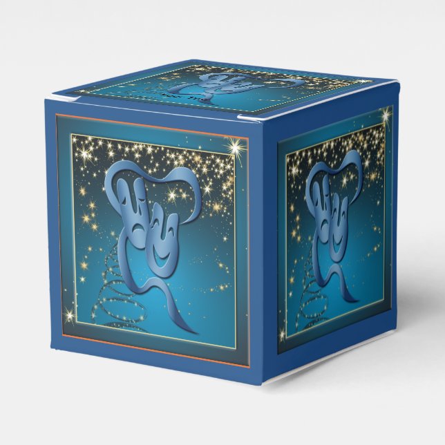 Gastgeschenk-Box "Theater Mask Comedy Tragedy Geschenkschachtel (Vorderseite)