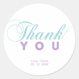 Gastgeschenk Danke, Sticker, Babydusche Runder Aufkleber