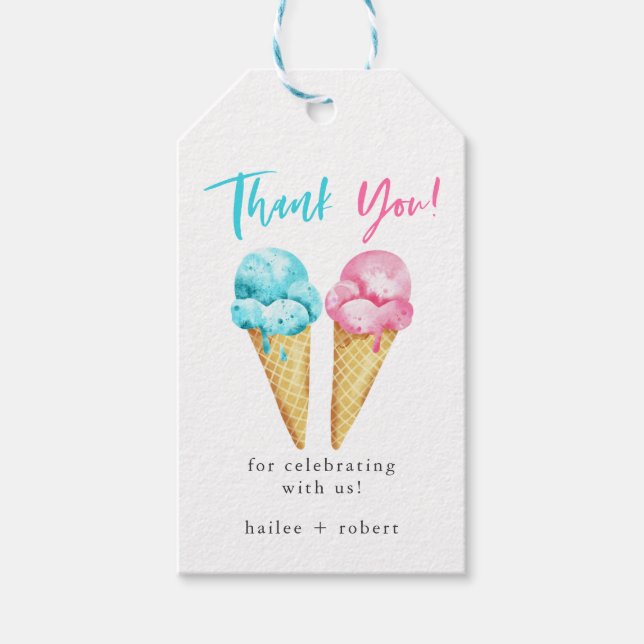 Gastgeschenk des Eiskremgeschlechts Geschenkanhänger (Vorderseite)