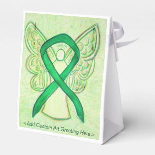 Gastgeschenk für das Green Awareness Ribbon Angel Geschenkschachtel