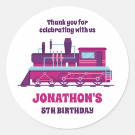 Gastgeschenk für den Vintagen Kindergeburtstag Runder Aufkleber