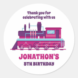 Gastgeschenk für den Vintagen Kindergeburtstag Runder Aufkleber