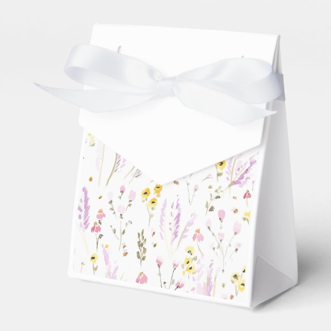 Gastgeschenk für die Wildblume von Aquarellen Geschenkschachtel (Vorderseite)