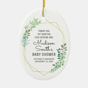 Gastgeschenk für geometrische und grüne Babydusc Keramik Ornament