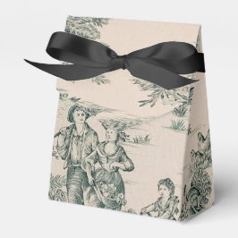 Gastgeschenk für grüne französische Toile-Leinwand Geschenkschachtel