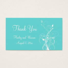 Gastgeschenk Hochzeit Aqua Blue und White Floral