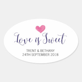 Gastgeschenk Hochzeit Aufkleber Liebe ist süß